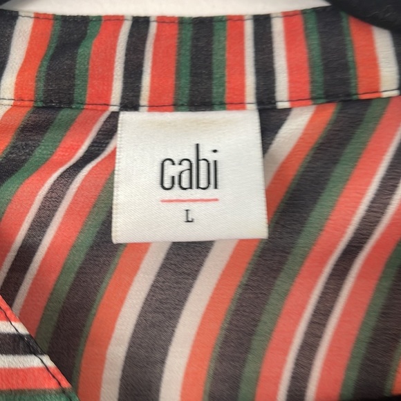 CABI Ultimate Multicolor Stripe Blouse Size L - Picture 11 of 11
